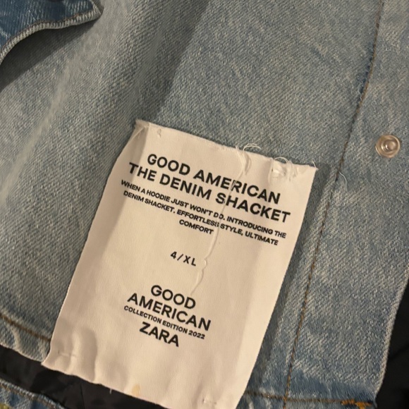 Zara & Good American Denim Shacket NWT Stunning and Rare!! - Picture 2 of 4